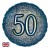 Navy Gold Glitter 50th Birthday Balloon